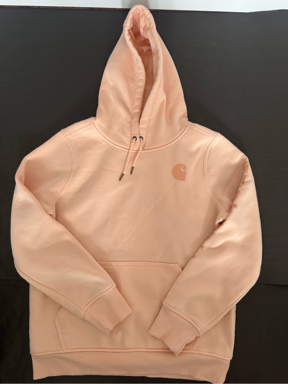 Carhartt Light Peach Hooded Pullover with Logo Tag